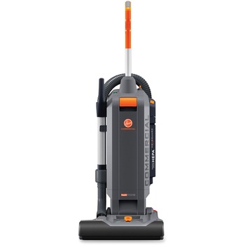 Hoover Commercial HushTone Vacuum Cleaner with Intellibelt, 15&quot;, Orange/Gray