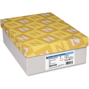 Neenah Paper Classic Crest #10 Envelope, Traditional, Natural White, 500/Box
