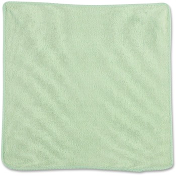 Rubbermaid&#174; Commercial Light Commercial Microfiber Cloth, 12 x 12 inch, Green, 24/PK