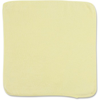 Rubbermaid Commercial Light Commercial Microfiber Cloth, 12 x 12 inch, Yellow, 24/PK