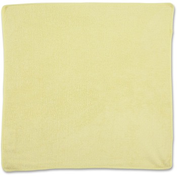Rubbermaid&#174; Commercial Light Commercial Microfiber Cloth, 16 x 16 inch, Yellow, 24/PK