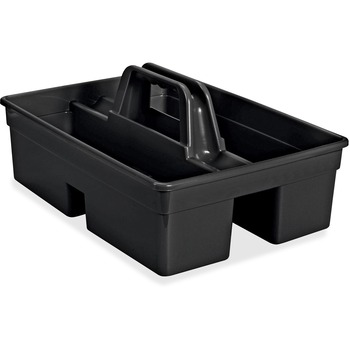 Rubbermaid Commercial Executive Series Carry Caddy, 2-Compartment, Plastic, 10 3/4&quot; W x 6 1/2&quot; H, Black