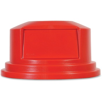 Rubbermaid Commercial Round Brute Dome Top Lid for 55gal Waste Containers, 27 1/4&quot; dia, Red