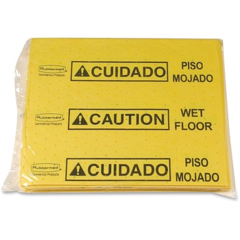 Rubbermaid Commercial Over-the-Spill Pad, Absorbent Mat Pads, Large, Refill for the Kit, Yellow, 25/PK