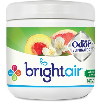 BRIGHT Air Super Odor Eliminator, White Peach &amp; Citrus, 14oz, 6/Carton
