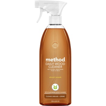 Method Daily Wood Cleaner, Almond Scent, 28 oz. Spray Bottle, 8/Carton