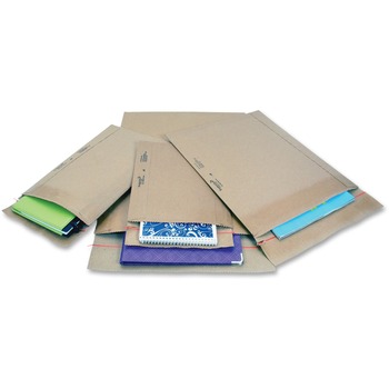 W.B. Mason Co. Jiffy Padded Self-Seal Mailers, #0, 6 in x 10 in, Side Seam, Natural Kraft, 250/Carton