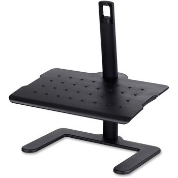 Safco Height-Adjustable Footrest, 20 1/2w x 14 1/2d x 3 1/2 to 16h, Black