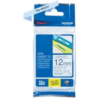 Brother P-Touch TZ Standard Adhesive Laminated Labeling Tape, 1/2&quot;w, Pastel Blue