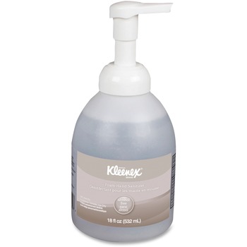 Kleenex Alcohol Free Foam Hand Sanitizer, Clear, 18 oz. Pump Bottle