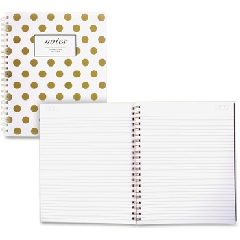 Cambridge Gold Dots Hardcover Notebook, 11&quot; x 8 7/8&quot;, 80 Sheets