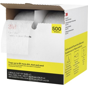 3M Easy Trap Duster, 5&quot; x 125ft, White, 2 Rolls/Carton