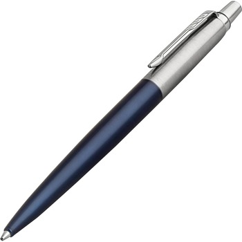 Parker Jotter Retractable Ballpoint Pen, Royal Blue/Chrome w/Black Ink, Fine