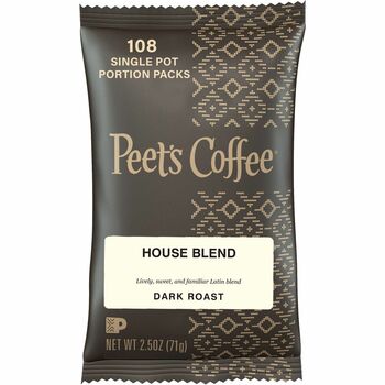 Peet&#39;s Coffee &amp; Tea&#174; Coffee Portion Packs, House Blend, 2.5 oz Frack Pack, 18/Box