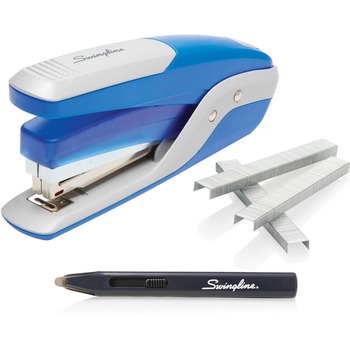 Swingline Quick Touch Stapler Value Pack, 28 Sheet Capacity, Blue/Silver