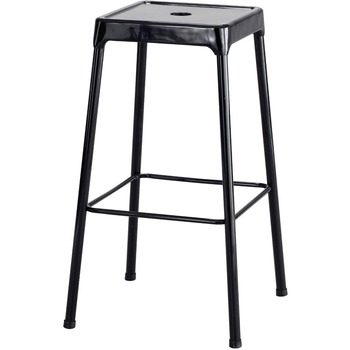 Safco Bar-Height Steel Stool, Black