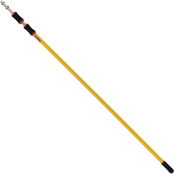 Rubbermaid Commercial Hygen Quick-Connect Straight Extendable Handle, 6-18 Feet, Yellow, 3/CT