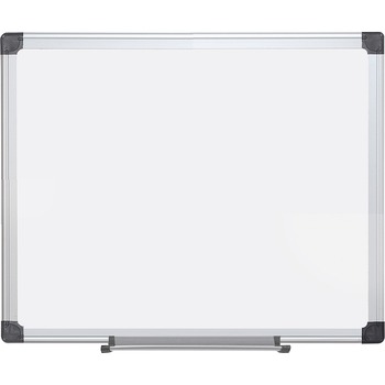 MasterVision Value Lacquered Steel Magnetic Dry Erase Board, 24 x 36, White, Aluminum Frame