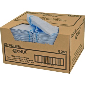 Chix Food Service Towels, 13 x 24, Blue, 150/Carton