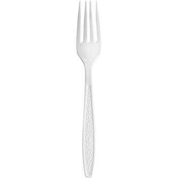 SOLO Cup Company Guildware Extra Heavy Weight Plastic Forks, White, 100/Box