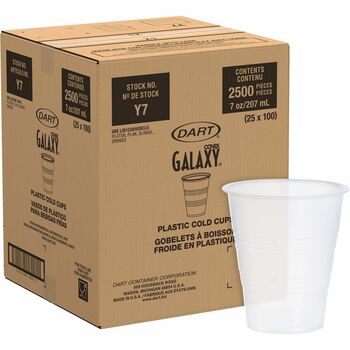 Dart Conex Galaxy Cups, 7 oz, Plastic, Translucent, 2500/Carton