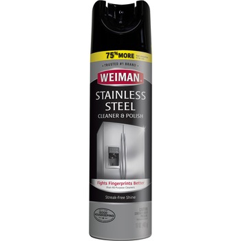 WEIMAN Stainless Steel Cleaner &amp; Polish, 17 oz. Aerosol, Unscented