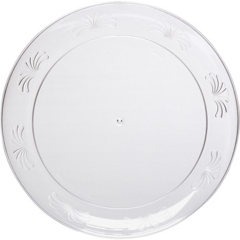 WNA Designerware Plates, Plastic, 6&quot;, Clear, 180/Carton