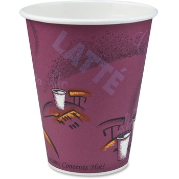 SOLO Cup Company Bistro Design Hot Drink Cups, Paper, 10oz, 1000/Carton