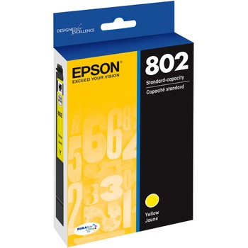 Epson T802420S (802) DURABrite Ultra Ink, 650 Page-Yield, Yellow
