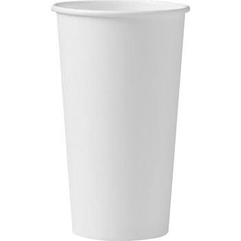 SOLO Cup Company Polycoated Hot Paper Cups, 20 oz, White, 600/Carton