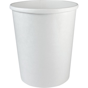SOLO Cup Company Flexstyle Double Poly Container, Paper, Round, 32 oz, White, 25/Pack, 20 Packs/Carton