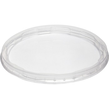 WNA Plug-Style Deli Container Lid, Plastic, Round, Clear, 50 Lids/Pack, 10 Packs/Carton