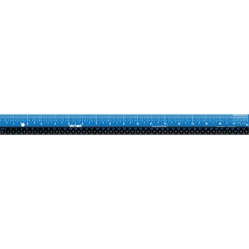 Victor Easy Read Stainless Steel Ruler, Standard/Metric, 18&quot;, Blue