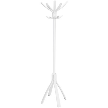 Alba Wooden Floor Coat Stand, 5 Hooks, 10 Pegs, White