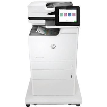 HP Color LaserJet Enterprise Flow M681z Multifunction Laser Printer, Copy/Fax/Print/Scan, White