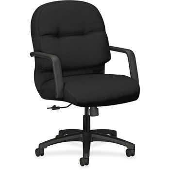 HON Pillow-Soft 2090 Series Managerial Mid-Back Swivel/Tilt Chair, Black
