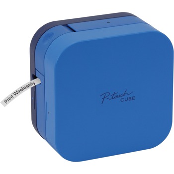 Brother P-Touch P-touch CUBE Wireless Label Printer, 2 Lines, 2 1/2w x 4.6d x 4.6h, Blue