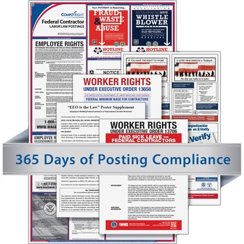ComplyRight Labor Law Poster Service, &quot;Federal Contractor Labor Law&quot;, 4w x 7h