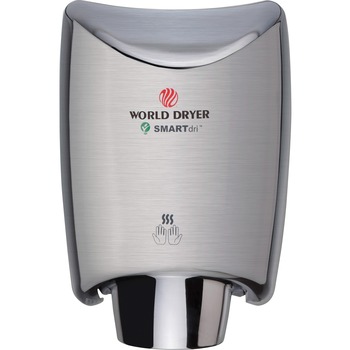 WORLD DRYER SMARTdri Hand Dryer, Stainless Steel, Brushed