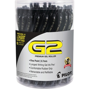 Pilot G2 Premium Retractable Gel Ink Pen, Refillable, Black Ink, .7 mm, 36/Pack