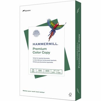 Hammermill Premium Color Copy Paper, 100 Bright, 28 lb, 11&quot; x 17&quot;, Photo White, 500 Sheets/Ream