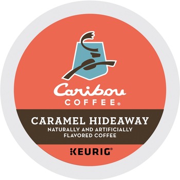 Caribou Coffee K-Cup&#174; Pods, Caramel Hideaway, Mild Roast, 24/BX