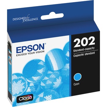 Epson T202220S (202) Claria Ink, 165 Page-Yield, Cyan