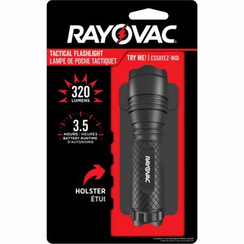 Rayovac LED Aluminum Flashlight, 3 AAA, Black