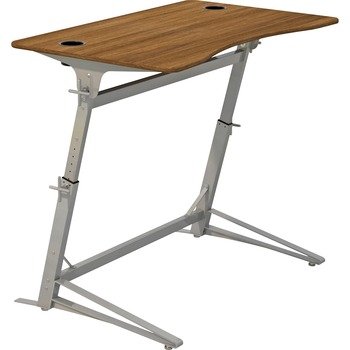 Safco Verve Standing Desk, 47.25w x 31.75d x 42h, Walnut