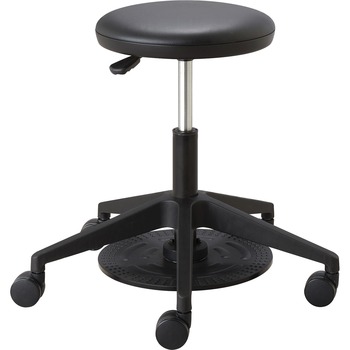 Safco Lab Stool, 24 1/4h, Black, Supports up to 250 lbs.