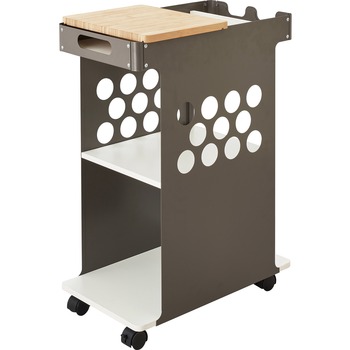 Safco Mini Rolling Storage Cart, 29 3/4w x 15 3/4d x 16 1/2h, White, 200lbs Cap.