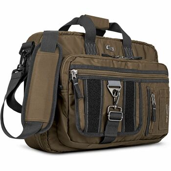 Solo Zone Briefcase, 4.25&quot; x 17.5&quot; x 17.5&quot;, Nylon, Bronze