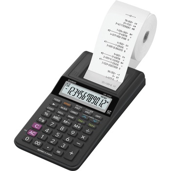 Casio HR-10RC Handheld Portable Printing Calculator, Black Print, 1.6 Lines/Sec