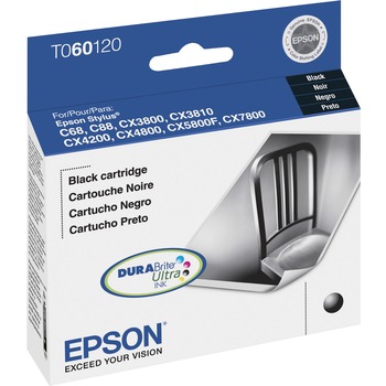 Epson T060120 (60) DURABrite Ink, Black
